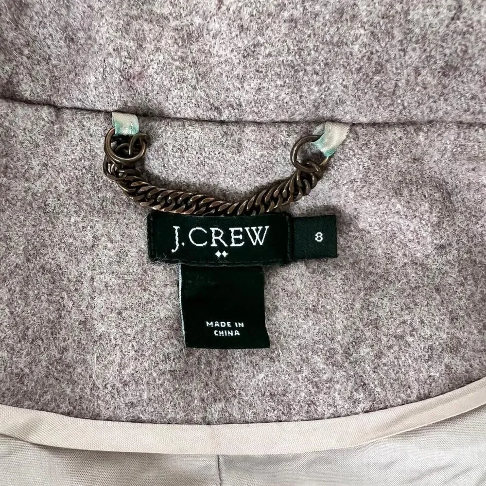 J.Crew Wool Blend Coat Beige Women's 8